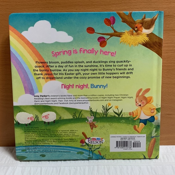 Night Night, Bunny Board Book by Amy Parker - Picture 4 of 12
